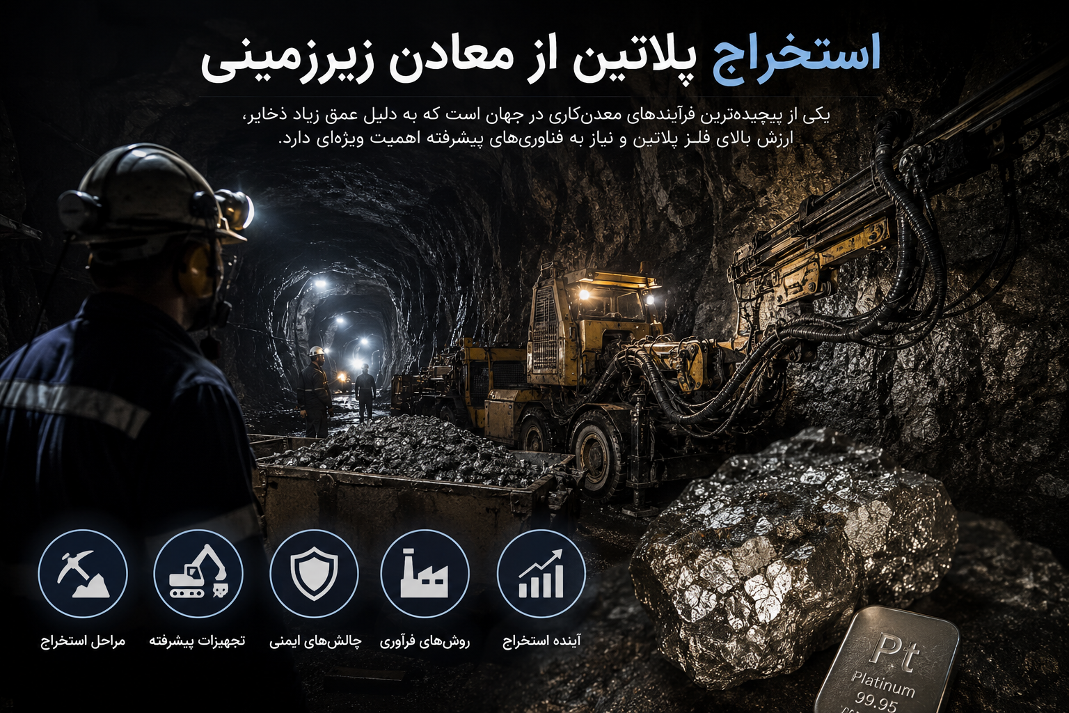 استخراج پلاتین از معادن زیرزمینی