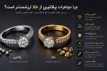 چرا جواهرات پلاتین از طلا ارزشمندتر است
